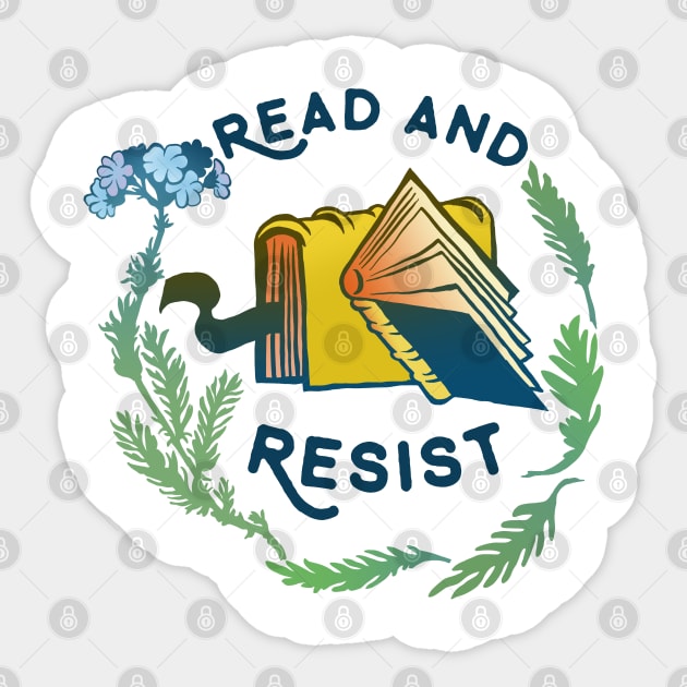 Read And Resist Sticker by FabulouslyFeminist